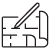 icon of a pencil drawing on a document representing creative design for projects involving 6 ideas or concepts